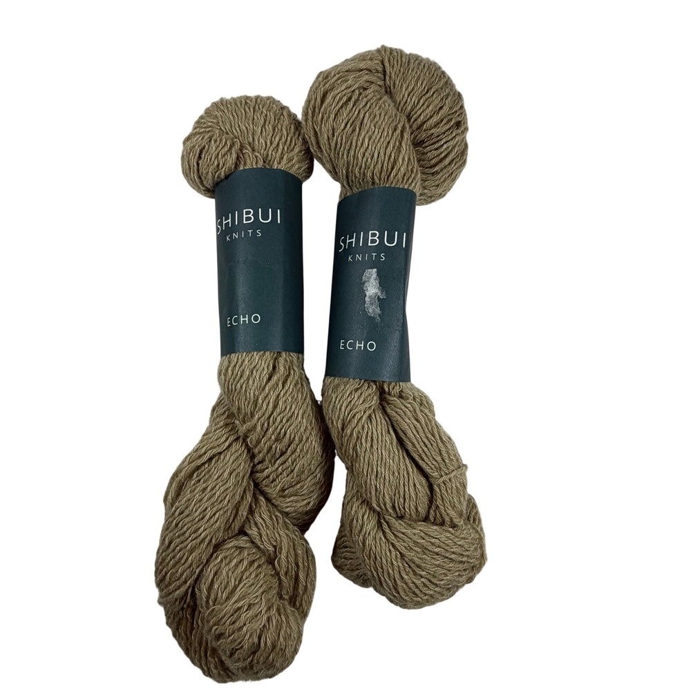 Shibui Knits Echo Yarn 2‎ Skeins Caffeine #13 Silk Merino Blend DK Weight